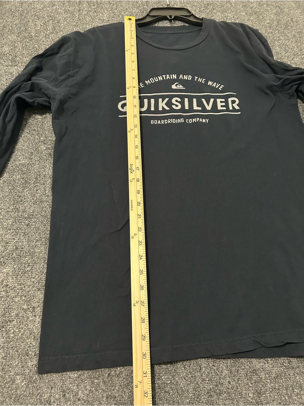 Quiksilver Navy Long Sleeve Logo Shirt Men’s XL - Picture 4 of 6
